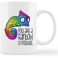thumbnail image 1 of You are A Rainbow of Possibilities Teaching Ceramic Mug-11oz Coffee Milk Tea Mug Cup,Funny Rainbow Chameleon Mug Cup,Back to School Gifts for Teachers Students Kids Teens, 1 of 5