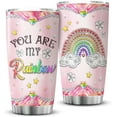 thumbnail image 1 of You Are My Rainbow Tumbler Lesbian Gay Couple Gifts Jewelry Rainbow Design Insulated Stainless Steel Travel Cup 20oz LGBT Coffee Mug LGBTQ Pride Gift For Boyfriend Girlfriend, 1 of 6