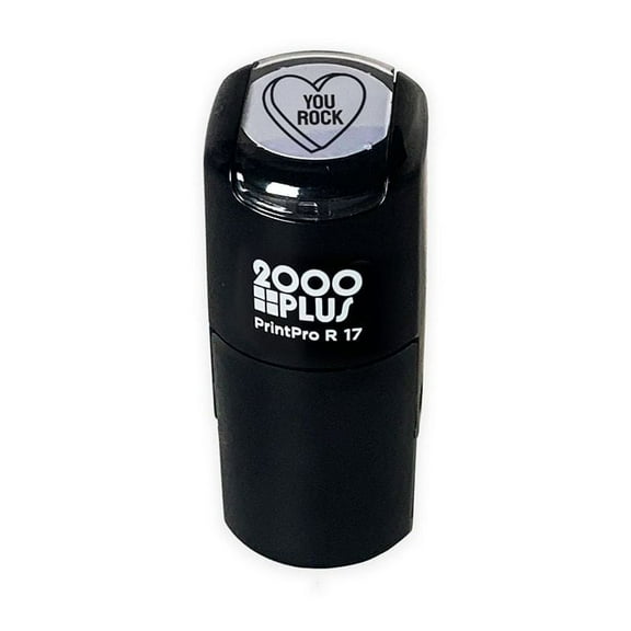 You Rock Sweetheart Candy Heart Stamp / 2000 Plus Self Inking Cute Valentine's Day Heart Teacher Reward Stamper / 9/16" Small Black Imprint Planner Worksheet Holiday Stamp