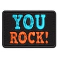 thumbnail image 1 of You Rock Teacher School Applique Multi-Color Embroidered Iron-On Patch - 2.0 Inch Mini, 1 of 5