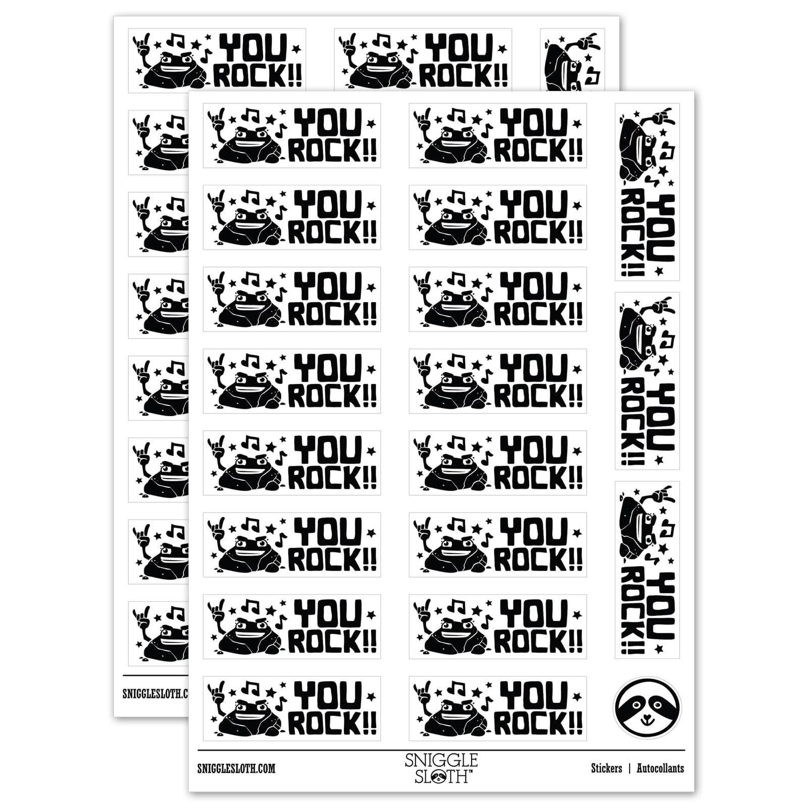 You Rock Teacher Student School Sticker Set - White - Matte Finish - 2. ...