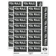 thumbnail image 1 of You Rule Ruler Teacher Student School Sticker Set - Black - Matte Finish - 2.00" Large, 1 of 7