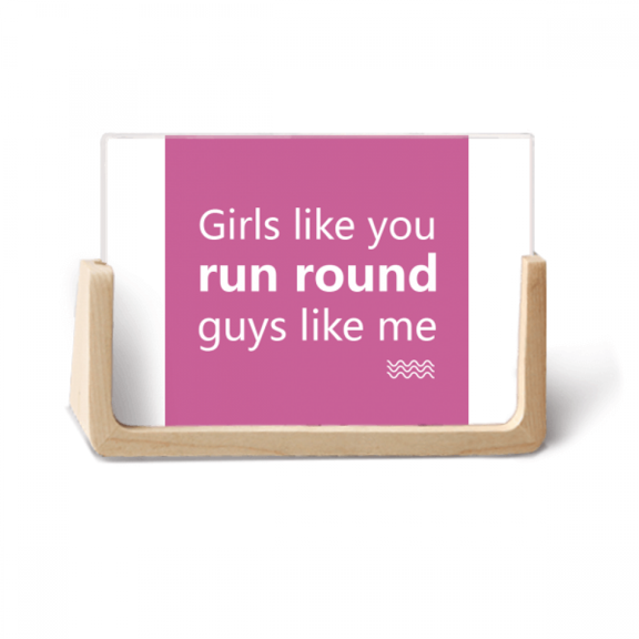 You Run Around Me Art Deco Fashion Photo Wooden Photo Frame Tabletop Display