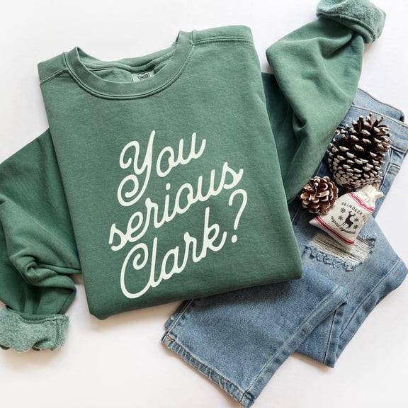 You Serious Clark Funny Christmas T-Shirt, Holiday Crewneck, Holiday Gifted, Cozy T-Shirt,