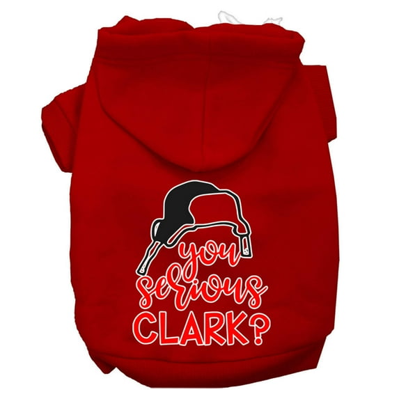 Christmas Pet Dog Cat Hoodie Screen Printed, "You Serious Clark?"
