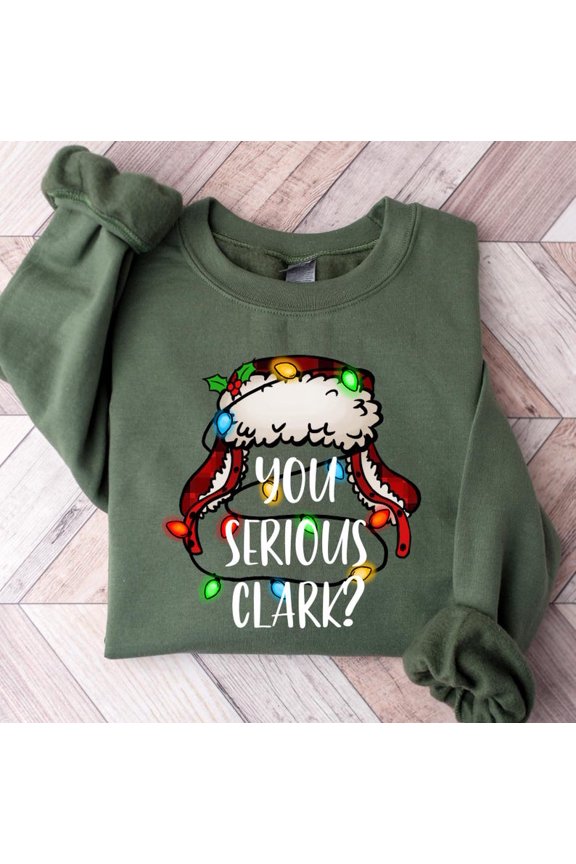 You Serious Clark Sweatshirt, Christmas Family Party Hoodie, Holiday Gift Sweatshirt for Christmas