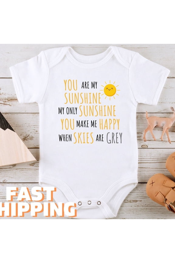 You Are My Sunshine Baby Onesies, Mom Baby Clothes, Cute Baby Shower Gift Raglan Birthday Kids Shirt Mommy'S Little Sunshine 518 Cute Baby Onesie, BABY BODYSUIT LAT 4424
