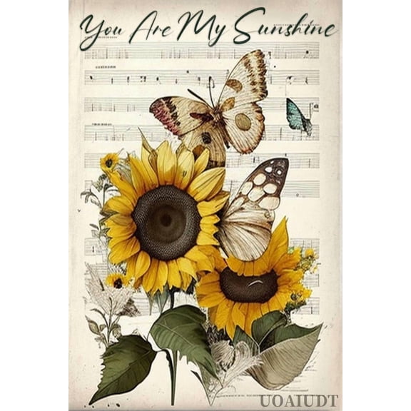 You Are My Sunshine Diamond Painting Kits for Adults,Butterfly 5D Diamond Art Kits for Beginners Sunflower Full Drill Diamond Gem Art for Home Decor 8x12 Inch
