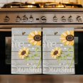 thumbnail image 1 of You Are My Sunshine Kitchen Towels Set of 3, Yellow Sunflowers Cute Bees Heart Retro Wood Absorbent Dish Towels for Kitchen, Microfiber Hand Towel, Quick Drying Tea Towel for Cleaning Dishcloths, 1 of 7