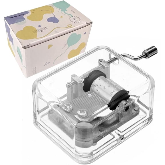 You are My Sunshine Music Box, Acrylic Hand Crank Musical Box for Wife/Mom/Daughter/Son - Unique Best Gifts for Birthday Christmas Wedding Mother's Day