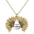 thumbnail image 1 of You Are My Sunshine Urn Necklace Sunflower Urn Necklace Ashes Locket W/Engraved Hidden Message Pendant Jewelry Memorial Locket for Daughter/Wife/Sister/Mom of Loved Ones Keepsake, 1 of 4