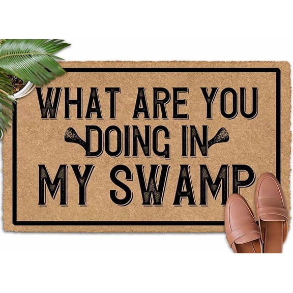 What are You Doing in My Swamp 1730 Make a Statement with Welcome Mats Outdoor Funny Personalized Door Mat Outside Fall Welcome Mats Holiday Door Mat.