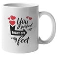 thumbnail image 1 of You Swiped Me Right Off My Feet Funny Valentines Coffee & Tea Mug or Cup (11oz), 1 of 3