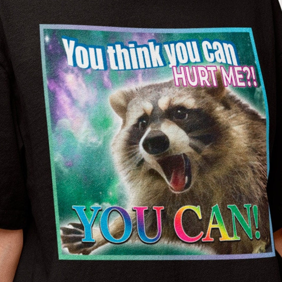You Think You Can Hurt Me, You Can Meme Shirt Raccoon Meme Tee