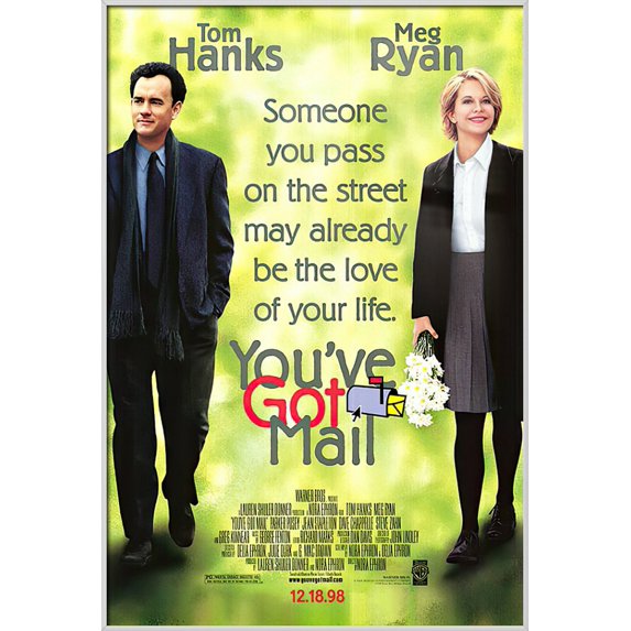 You'Ve Got Mail - Framed Movie Poster (Regular Style) (Size: 27" X 39") (Shiny White Aluminum Frame)