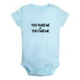 thumbnail image 1 of You Wake Me = You Take Me Funny Rompers For Babies, Newborn Baby Unisex Bodysuits, Infant Jumpsuits, Toddler 0-24 Months Kids One-Piece Oufits (Blue, 0-6 Months), 1 of 4