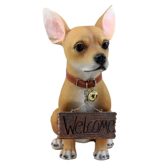 "You Want Some Of This" Feisty Chihuahua Dog Statue 12.5"H Carefree Chimichanga Chihuahua Puppy Welcome Greeter Figurine