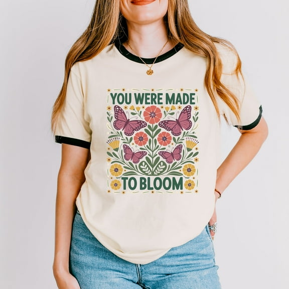 You Were Made To Bloom - Ringer Tee