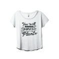 thumbnail image 1 of You Will Always Harvest What You Plant Women's Fashion Slouchy Dolman T-Shirt Tee Heather White Medium, 1 of 3