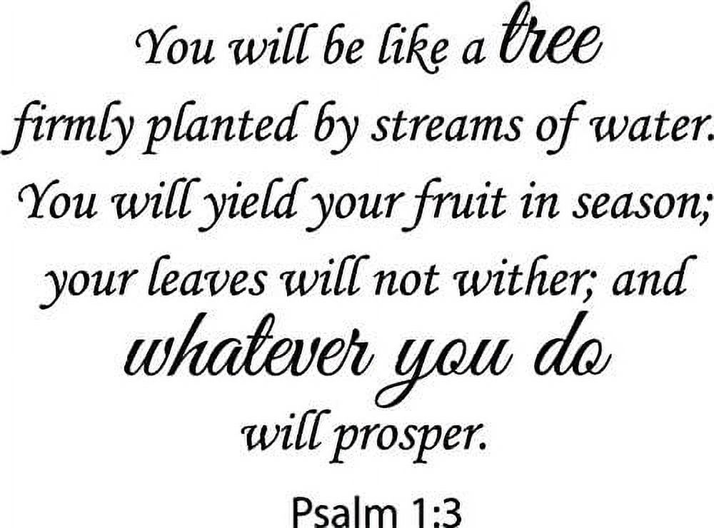 You Will Be Like A Tree Firmly Planted By Streams Of Water. You Will