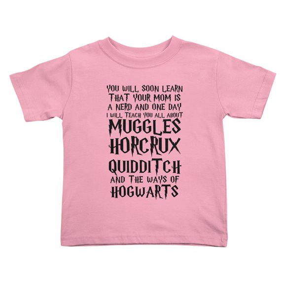 You Will Soon Learn That Your Mom Is A Nerd And One Day Cute Toddler T Shirts for Boys Girls (Pink, Youth M)