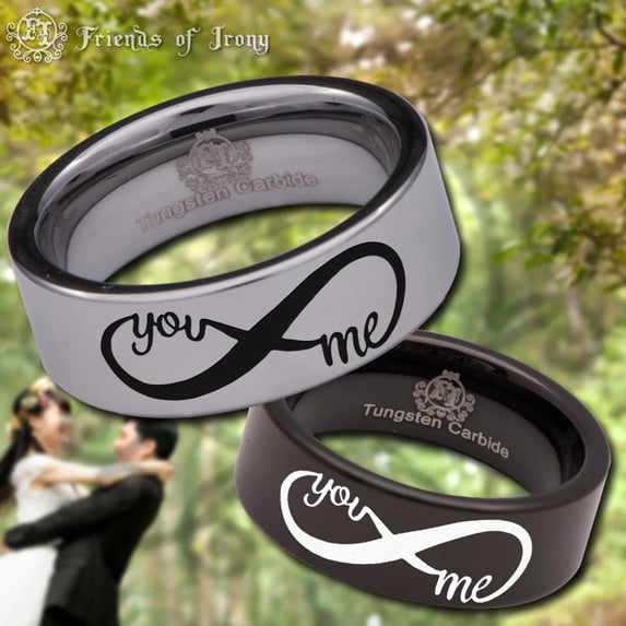 You and Me Infinity Tungsten Carbide Ring