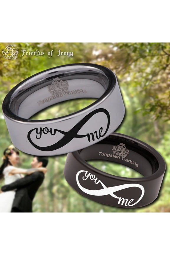 You and Me Infinity Tungsten Carbide Ring