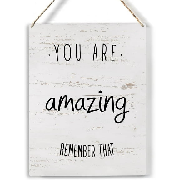 You are Amazing Remember That Wood Sign Inspirational Quote Wooden Signs Rustic Hanging Plaque Home Wall Art 8x10 Sign Wall Decor for Home Office