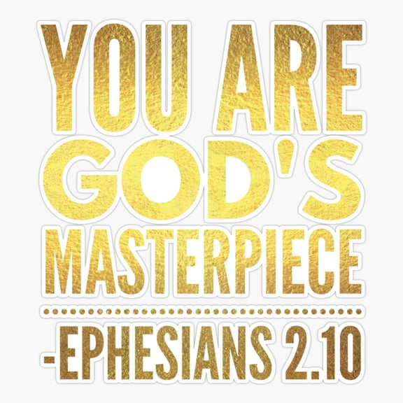 You are Gods Masterpiece Bible Verse Cool Tee Sticker