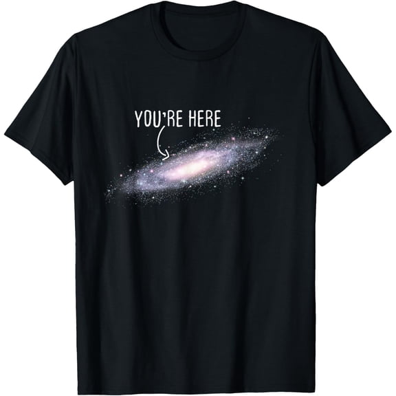 You are Here Milky Way Science Planet Astronomer Mens T-Shirt