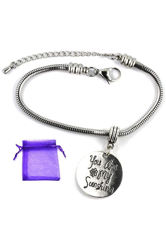 You are My Sunshine Bracelet | Stainless Steel Snake Chain Bracelet