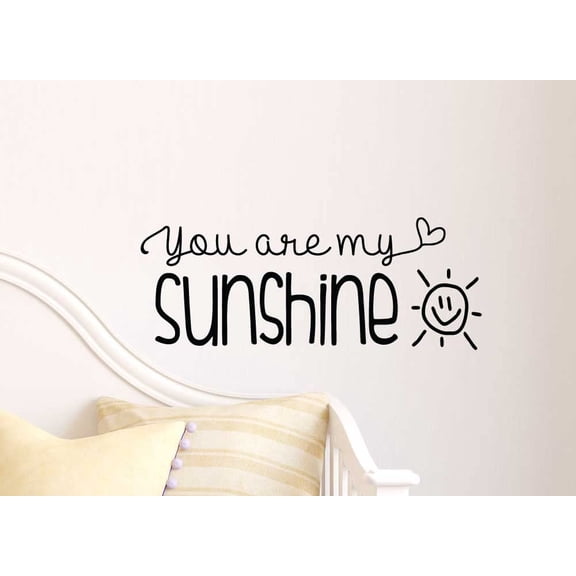 You are My Sunshine Cute Wall Vinyl Decal Quote Lettering Art Saying Sticker Stencil Nursery Wall