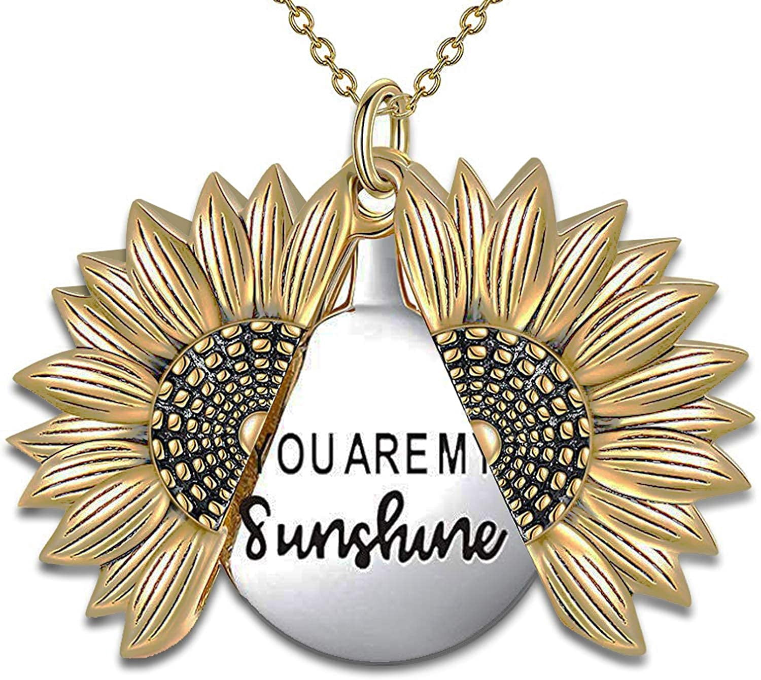 Mother-Daughter You Are My Sunshine Pendant Necklace