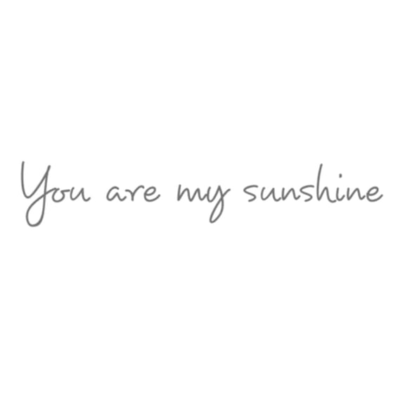 You are My Sunshine Quote Removable Wall Sticker Decal for Nursery Bedroom Home Decor(Black)