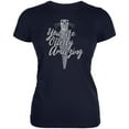 thumbnail image 1 of You are Otterly Utterly Amazing Pun Juniors Soft T Shirt Navy X-LG, 1 of 1