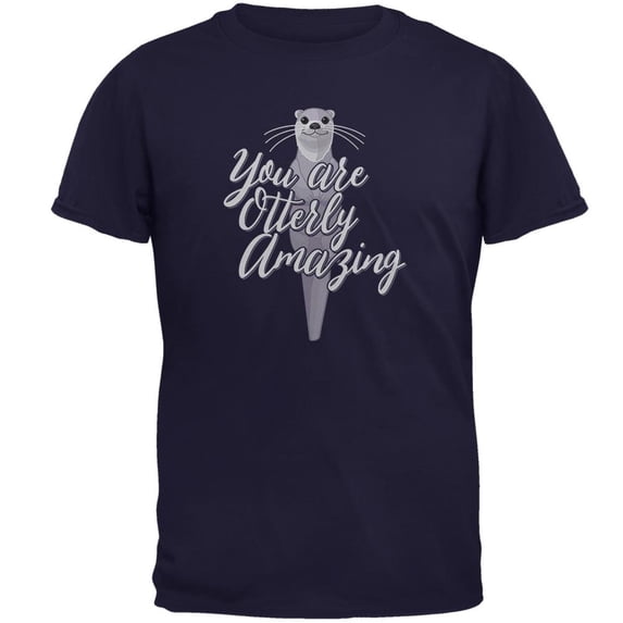 You are Otterly Utterly Amazing Pun Mens T Shirt Navy LG