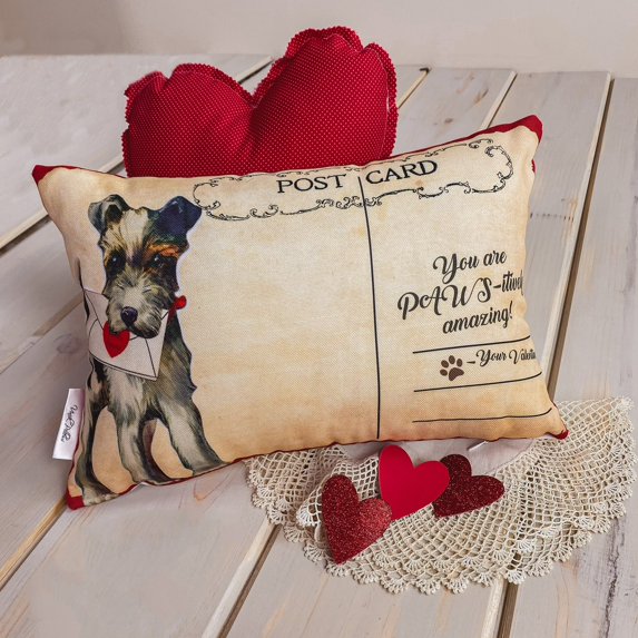 You are Paws-itively amazing Vintage Valentines | 18x12 Pillow Covers | Valentine Decor | Valentines Day Gift for Her | Bedroom Decor