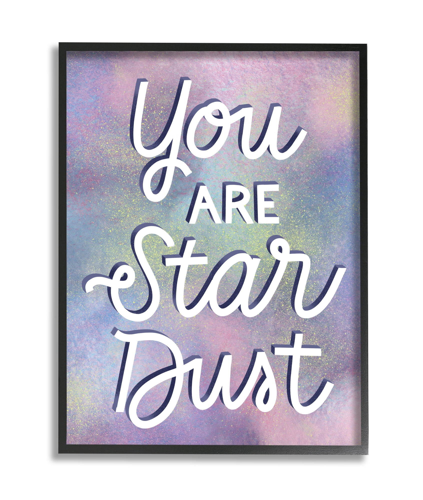 Stupell Industries You are Star Dust Phrase Mystical Purple Pink Design Black Framed, 11 x 14, Design by Richelle Lynn Garn