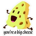 thumbnail image 1 of You are a Big Cheese Car Decal Sticker, Funny Cheese Icon Quote Sticker, Food Sticker, Snack Graffiti Humorous Decals for car, 6 x 6 inch…, 1 of 3