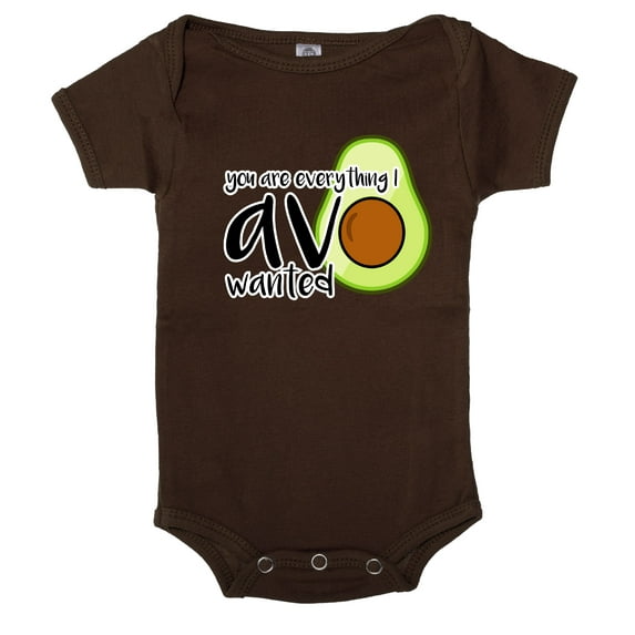 You are everything I ever Avo Wanted Baby Bodysuit, Avocado Lover Baby Romper - Espresso CA165BABY S1 18-24
