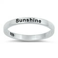 thumbnail image 1 of You are my Sunshine Stacking Word Ring .925 Sterling Silver Band Jewelry Female Male Unisex Size 8, 1 of 4