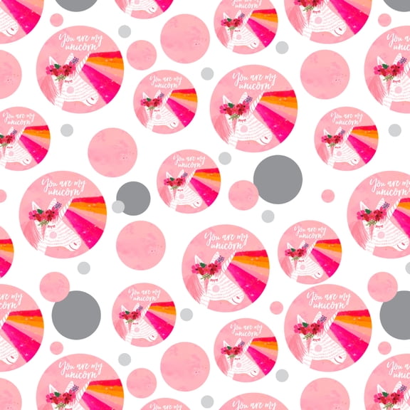 You are my Unicorn Flowers Rainbow Horn Premium Gift Wrap Wrapping Paper Roll