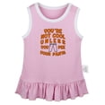 thumbnail image 1 of You'er Not Cool Unless Pee Your Pants Funny Dresses For Baby, Newborn Babies Skirts, Infant Princess Dress, 0-24M Kids Graphic Clothes (Pink Sleeveless Dresses, 0-6 Months), 1 of 4