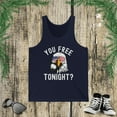 thumbnail image 1 of You free tonight? Funny Fourth of July Patriotic bald eagle Jersey Tank, 1 of 2
