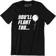 thumbnail image 1 of You'll Float Too - Creepy Scary clown Balloon Scary Movie Men T-Shirt, 1 of 4