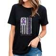thumbnail image 1 of You'll Never fight Alone Flag Testicular Cancer Awareness T-Shirt, 1 of 3