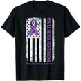 thumbnail image 1 of You'll Never fight Alone Flag Testicular Cancer Awareness T-Shirt, 1 of 4
