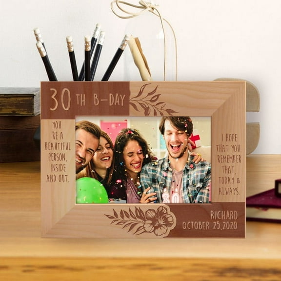 You're A Beautiful Person Inside And Out I Hope That You Remember That Today And Always Personalized Wooden Frame-6" x 4" Brown Horizontal