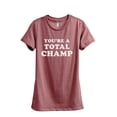 thumbnail image 1 of You're A Total Champ Women's Fashion Relaxed T-Shirt Tee Heather Rouge Small, 1 of 5