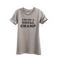 thumbnail image 1 of You're A Total Champ Women's Fashion Relaxed T-Shirt Tee Heather Tan X-Large, 1 of 5